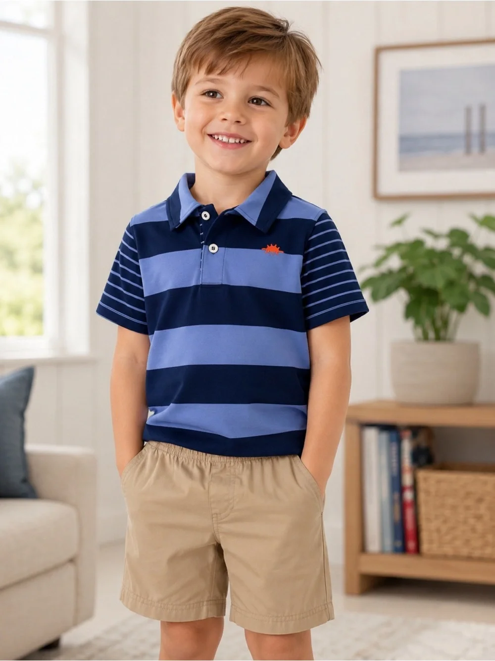 Carter’s Baby Boys 2pc Blue Stripe Playwear Set  3M NEW WITH TAG